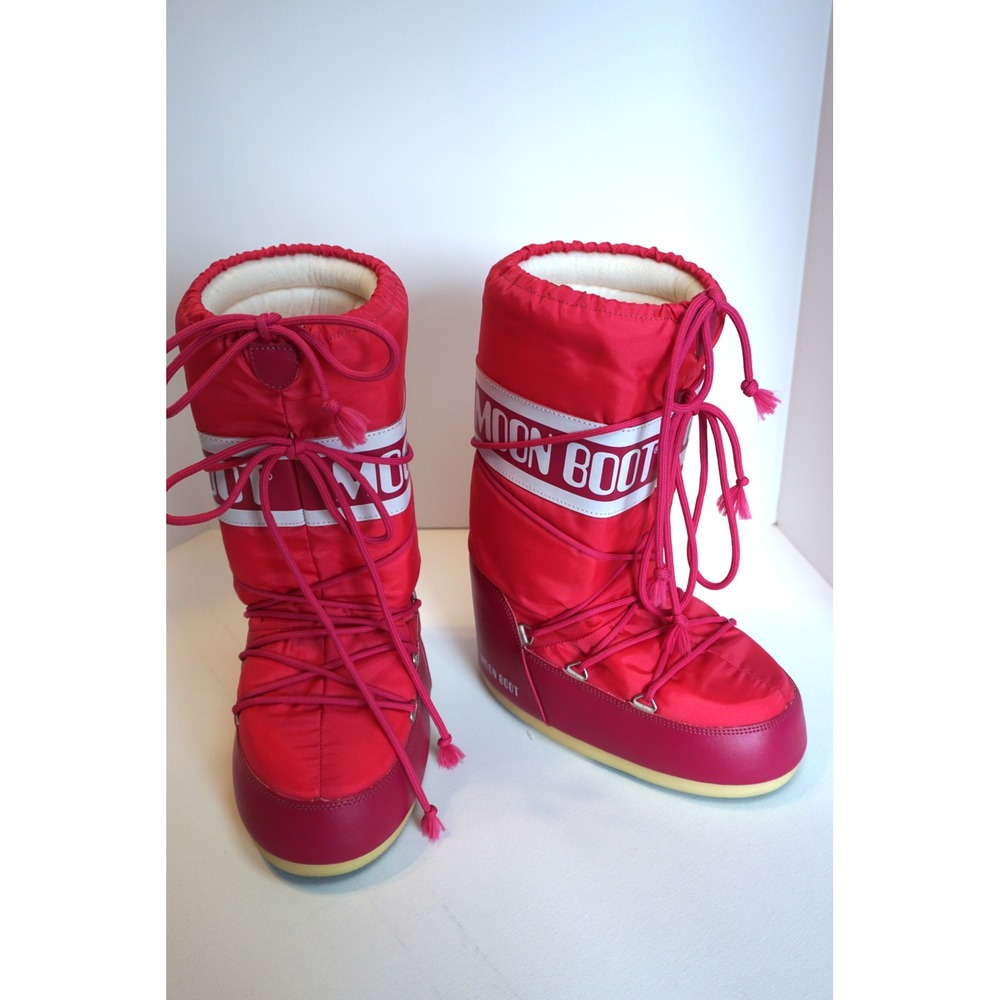 Moon Boot The Original Pink Nylon Snow Boots 14004400/062 EU 39-41 US 7-8.5